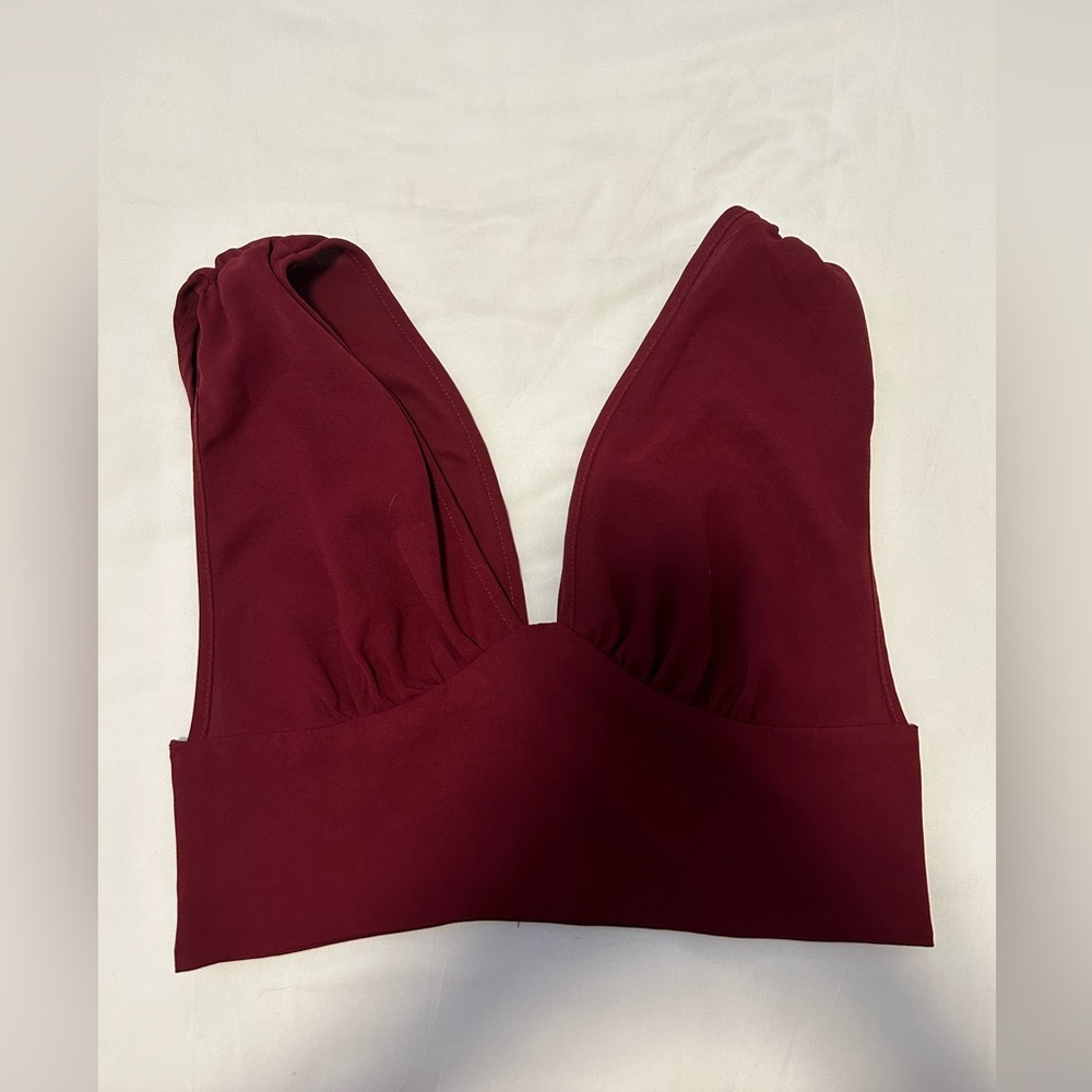Cutest maroon crop top!
